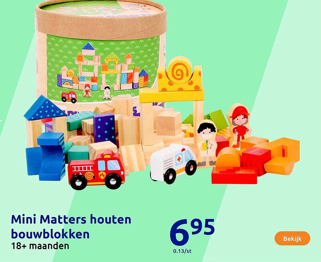 Mini Matters houten bouwblokken
