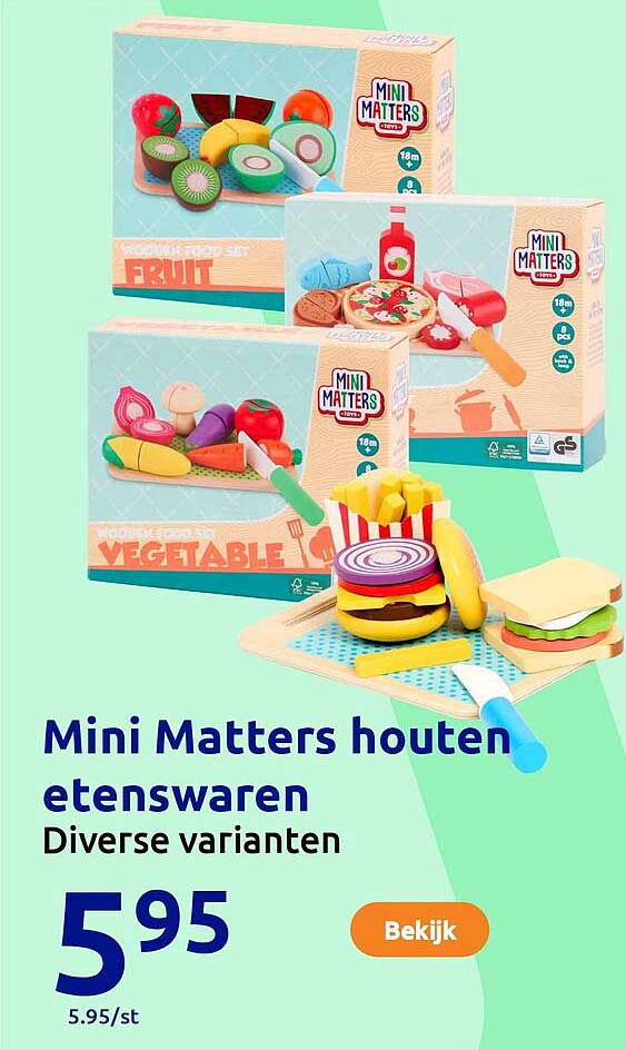 Mini Matters houten etenswaren