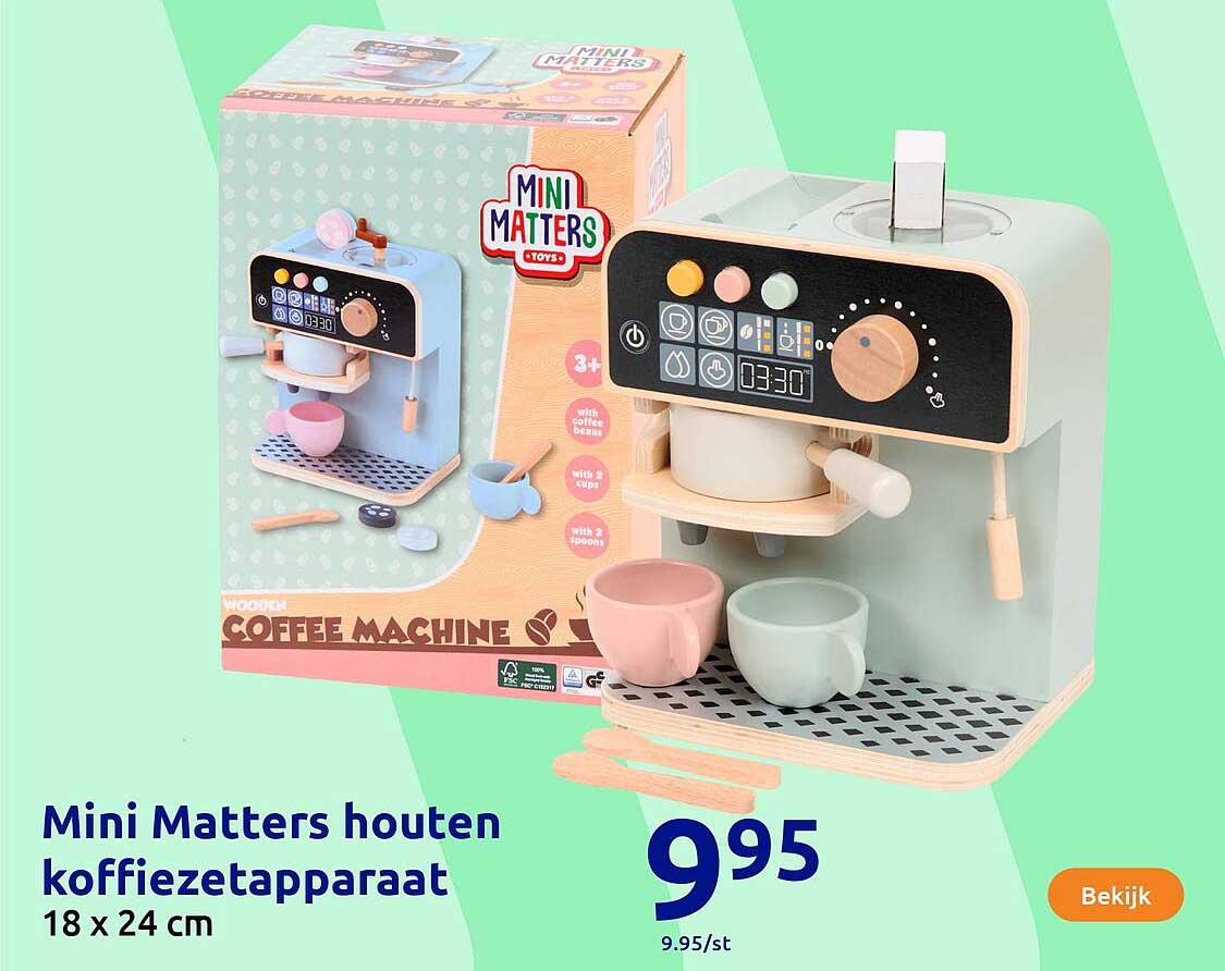 Mini Matters houten koffiezetapparaat
