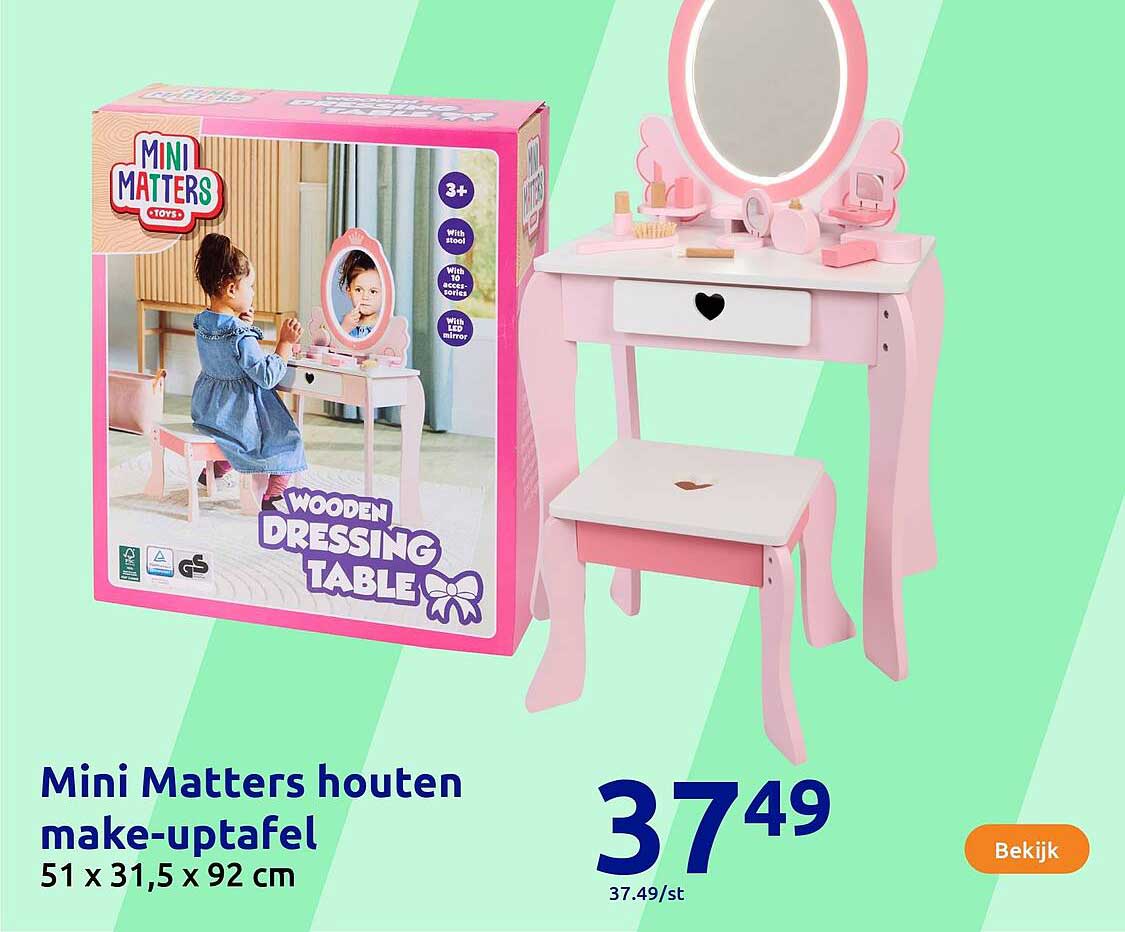 Mini Matters houten make-uptafel