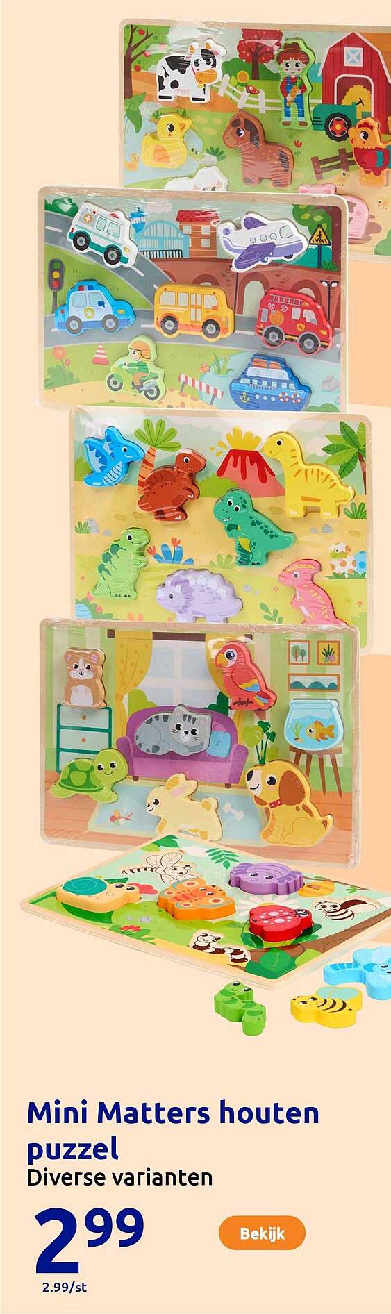 Mini Matters houten puzzel