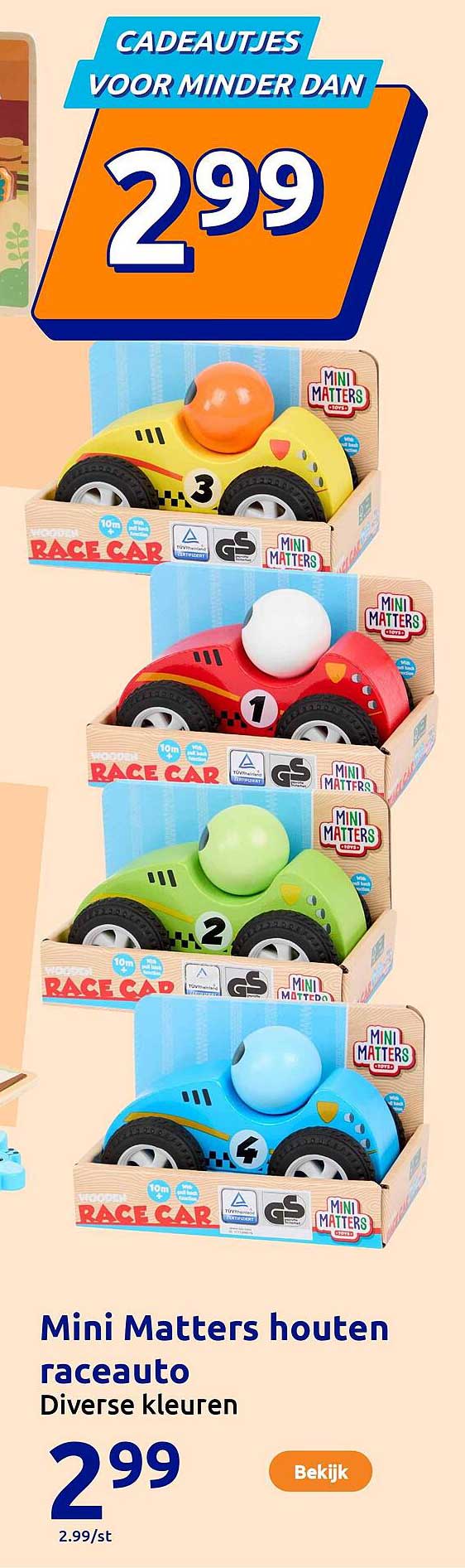 Mini Matters houten raceauto