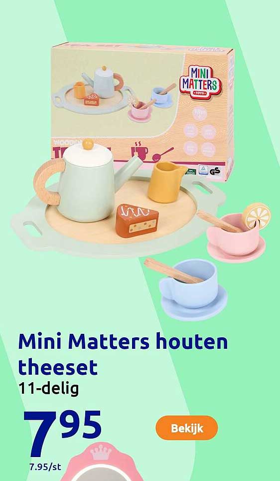 Mini Matters houten theeset 11-delig