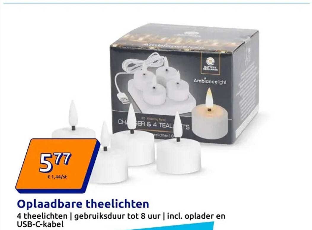 Oplaadbare theelichten