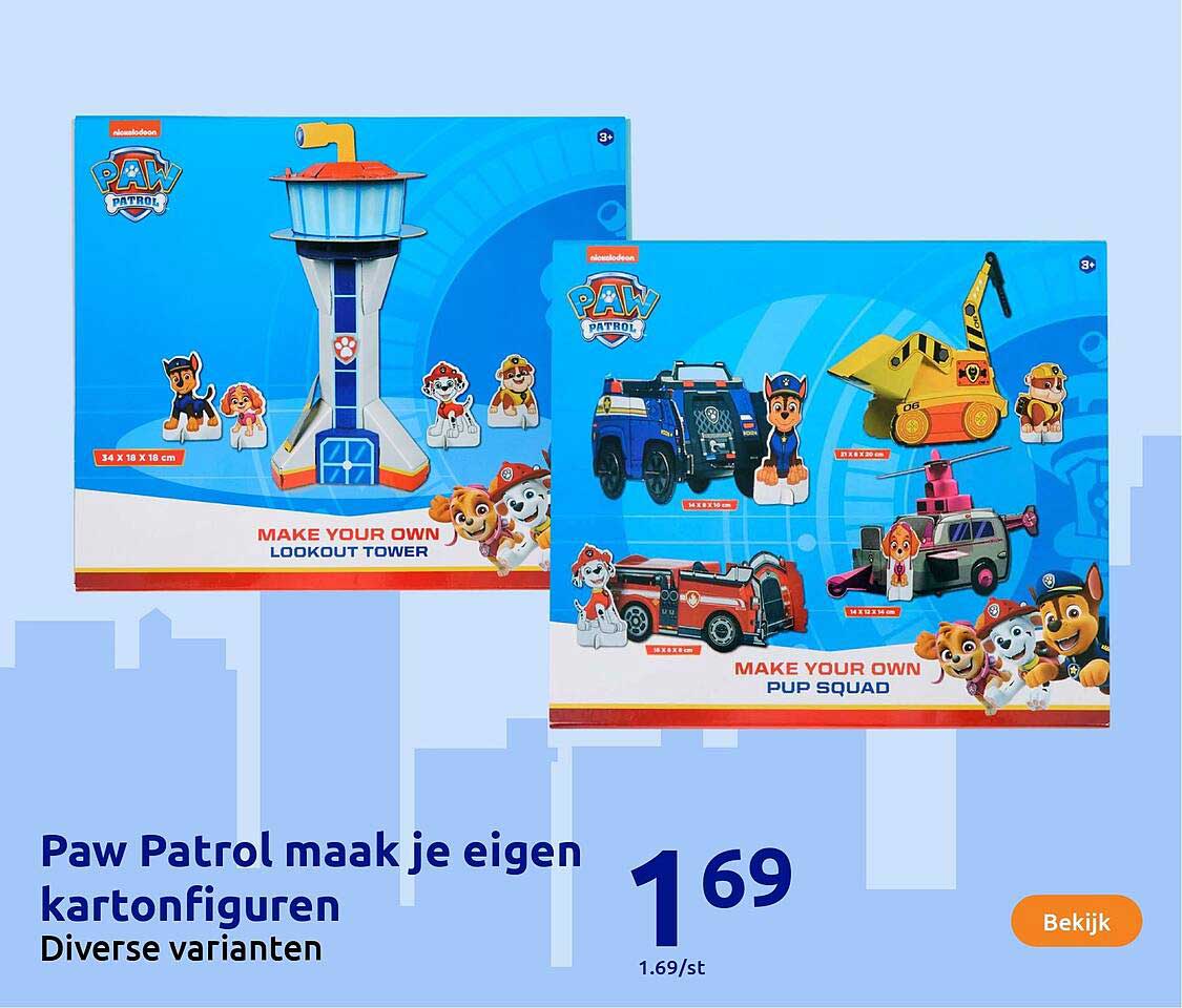 Paw Patrol maak je eigen kartonfiguren
