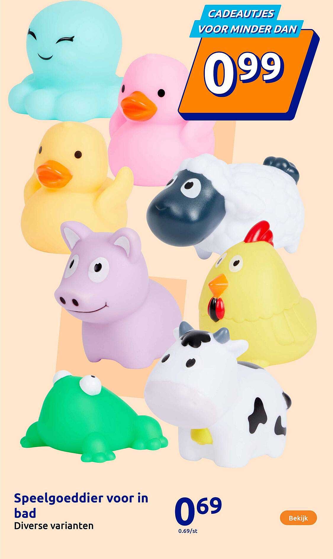 Speelgoeddier voor in bad