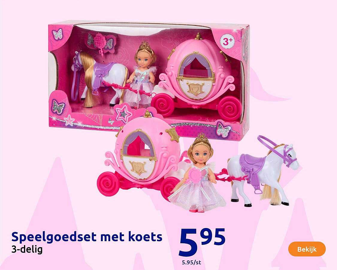 Speelgoedset met koets 3-delig