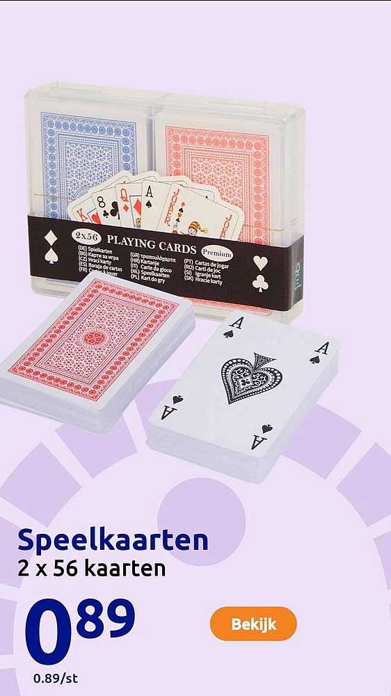 Speelkaarten 2 x 56 kaarten