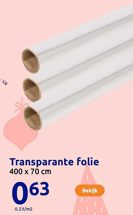 Transparante folie 400 x 70 cm